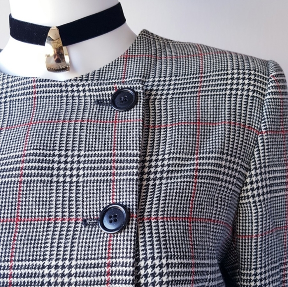 Vintage Houndstooth Short Suit Jacket ✨ - Picture 7 of 11